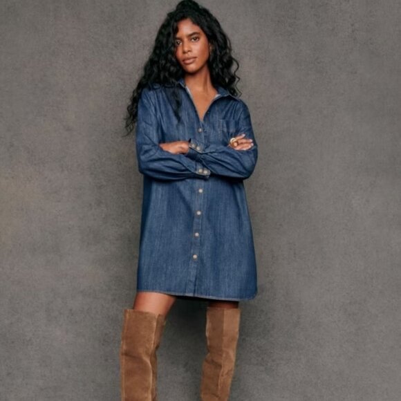 Sezane Dresses & Skirts - Sezane Denim Dress Size 4